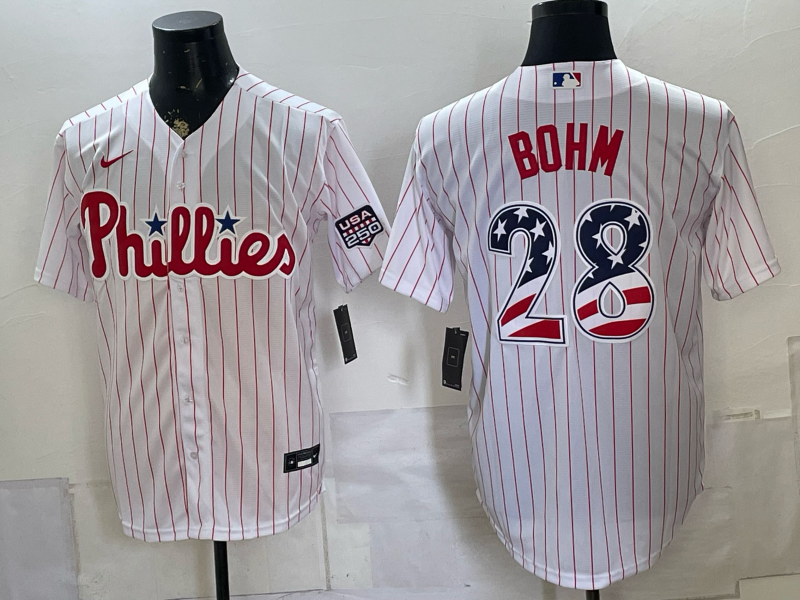 Men 2026 Philadelphia Phillies #28 Bohm white Game Nike MLB Jersey 0715002->philadelphia phillies->MLB Jersey